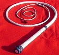 GDeer 5ft White 12 plait Custom Classic Australian Bullwhip with 2tone Box Pattern Knot M
